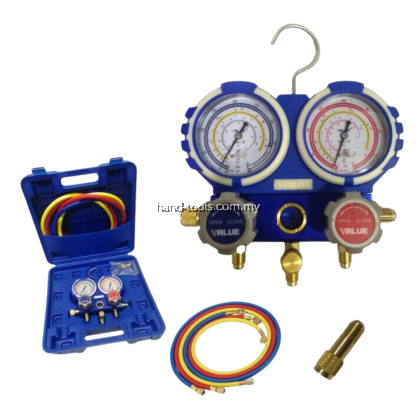 VALUE VMG-4-R32 4-Way Manifold Gauge Set (Refrigerant Scale: R32 /R134A /R410A /R407C)